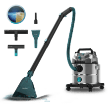 Conga CarpetClean 20000 Pro Ultra Polsterreiniger 2-in-1-Funktion mit einem großen 20-L-Fassungsvermögen, die das Saugen von Feststoffen und Flüssigkeiten ermöglicht. 1600 W und 21 kPa Saugleistung.