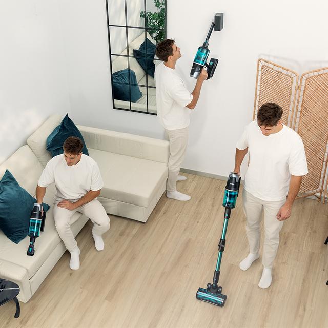Conga Rockstar RX50 Pet Flex Diamond Aspirador escoba sin cables sin bolsa máxima potencia de succión de 300 AW y ultrapotencia de 780 W. 90 minutos de autonomía. Cepillo HairLess antienredos. Tubo flexible y kit de accesorios completo. Incluye cepillo para animales.