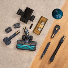 Conga Rockstar RX70 AquaPet Flex Zero aspirador escoba sin cables sin bolsa con máxima potencia de succión de 300 AW y ultrapotencia de 780 W. 100 minutos de autonomía. Cepillo HairLess antienredos. Tubo flexible y kit de accesorios completo. Incluye cepillo para animales y accesorio de fregado.