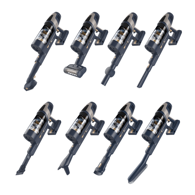 RZ90 AI AquaPet Flex Connected Aspirador escoba sin cables con base de autovaciado. 310 AW y 850 W. Tubo flexible. Inteligencia Artificial y contador de partículas. APP. Cepillo de animales y accesorio WaterTank de fregado.