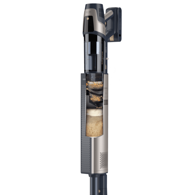 RZ90 AI AquaPet Flex Connected Aspirador escoba sin cables con base de autovaciado. 310 AW y 850 W. Tubo flexible. Inteligencia Artificial y contador de partículas. APP. Cepillo de animales y accesorio WaterTank de fregado.