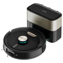 Conga Y100 Spin AI Robot aspirador con Navegación láser. 20000 Pa de presión de succión. - de autonomía. Cepillo de silicona especial para casas con mascotas. Base de autovaciado con bolsa de polvo.
