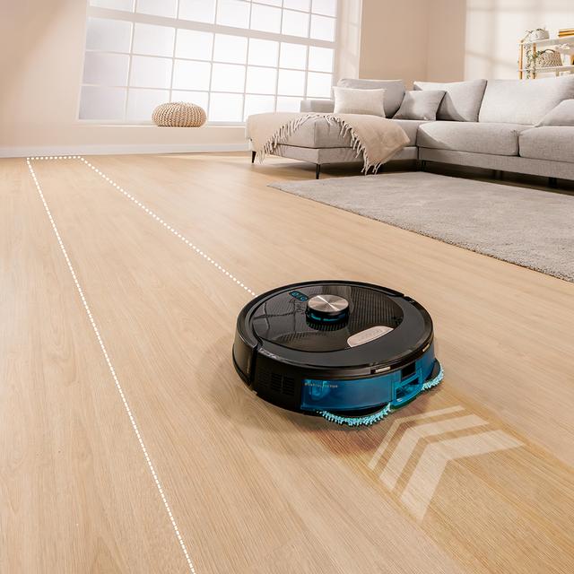 Conga Y100 Spin AI Robot aspirador con Navegación láser. 20000 Pa de presión de succión. - de autonomía. Cepillo de silicona especial para casas con mascotas. Base de autovaciado con bolsa de polvo.