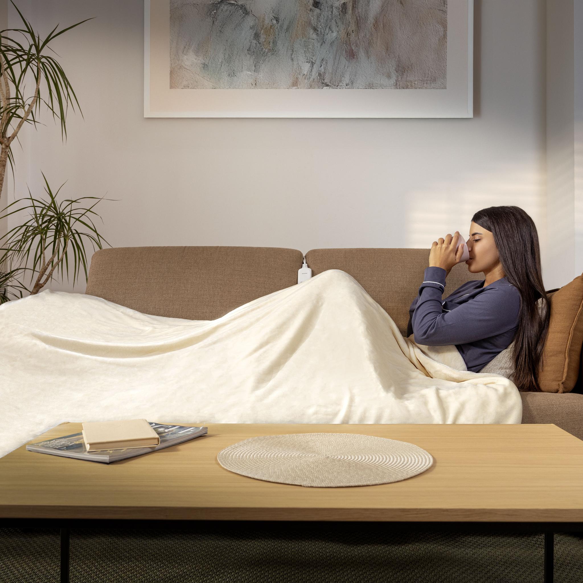 CURECURE Coperta Elettrica con Protezione contro il Surriscaldamento con Spegnim