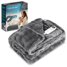 HeatConfort Noa (180 x 130) Manta eléctrica 180x130 con Apagado Automático y 10 Niveles de Temperatura Ajustables. Faux fur.