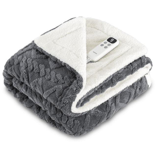 HeatConfort Luma (180 x 130) Manta eléctrica 180x130 con Apagado Automático y 10 Niveles de Temperatura Ajustables. Sherpa.