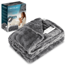 HeatConfort Noa (160 x 130) Manta eléctrica 160x130 con Apagado Automático y 10 Niveles de Temperatura Ajustables. Faux Fur.