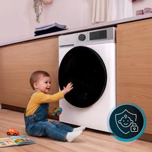 Bolero DressCode 7450 Inverter Lavadora blanca de 7 kg de capacidad y 1200 rpm, 16 programas, Clase A-10 %, motor Inverter Plus, elegante panel inox, SteamMax, Drum Clean, Allergy Care, Pearl Drum, Delay Start, Función Silence, Stop&Go y KidLock.