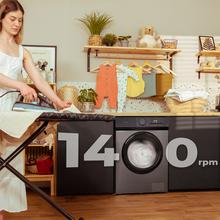 Bolero DressCode 8450 Inverter Steel Lavadora steel de 8 kg de capacidad y 1400 rpm, 16 programas, Clase A-20 %, motor Inverter Plus, elegante panel inox, SteamMax, Drum Clean, Allergy Care, Pearl Drum, Delay Start, Función Silence, Stop&Go y Kid Lock.