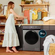 Bolero DressCode 9450 Inverter Steel Lavadora steel de 9 kg de capacidad y 1400 rpm, 16 programas, Clase A-10 %, motor Inverter Plus, elegante panel inox, SteamMax, Drum Clean, Allergy Care, Pearl Drum, Delay Start, Función Silence, Stop&Go y Kid Lock.