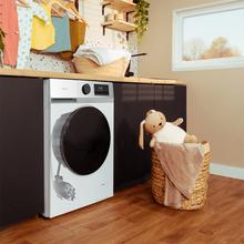 Bolero DressCode 12450 Inverter Lave-linge blanc d'une capacité de 12 kg, 1410 tr/min, 16 programmes, classe A-20 %, moteur Inverter Plus, élégant panneau en acier inoxydable, SteamMax, Drum Clean, Allergy Care, Pearl Drum, départ différé, fonction Silence, Stop&Go et Kid Lock.