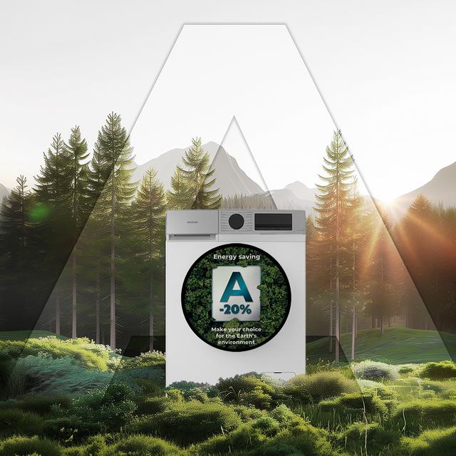 Bolero DressCode 12450 Inverter Lavadora blanca de 12 kg de capacidad y 1400 rpm, 16 programas, Clase A-20 %, motor Inverter Plus, elegante panel inox, SteamMax, Drum Clean, Allergy Care, Pearl Drum, Delay Start, Función Silence, Stop&Go y Kid Lock.