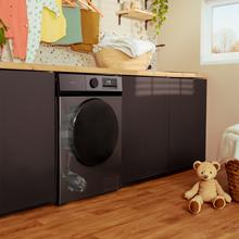 Bolero DressCode 12450 Inverter Steel Lavadora de 12 kg de capacidad y 1400 rpm, 16 programas, Clase A-20 %, motor Inverter Plus, elegante panel inox, SteamMax, Drum Clean, Allergy Care, Pearl Drum, Delay Start, Función Silence, Stop&Go y Kid Lock.