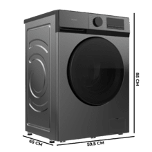 Bolero DressCode 12450 Inverter Steel Lavadora blanca de 12 kg de capacidad y 1400 rpm, 16 programas, Clase A-20 %, motor Inverter Plus, elegante panel inox, SteamMax, Drum Clean, Allergy Care, Pearl Drum, Delay Start, Función Silence, Stop&Go y Kid Lock.