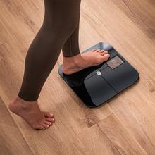 Surface Precision Smart Balança de Casa de Banho Inteligente com App, Bluetooth e 24 Parâmetros, 30x30 cm, 180 kg Máx.