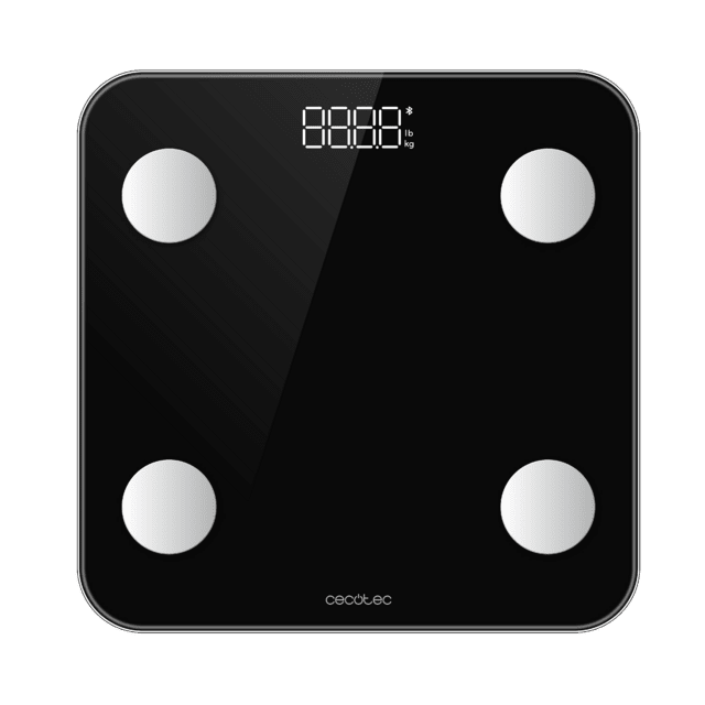 Surface Precision Smart Balança de Casa de Banho Inteligente com App, Bluetooth e 24 Parâmetros, 30x30 cm, 180 kg Máx.