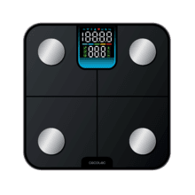 Surface Precision HealthySmart Balança inteligente com aplicativo, Bluetooth e 25 parâmetros, 28x28 cm, tela LCD, capacidade máxima de 180 kg.