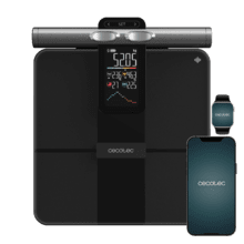 Surface Precision HealthySmart Pro Báscula de Baño Premium con App, Tecnología BIA, 25 Parámetros, Pantalla LCD y 8 Sensores de Alta Precisión