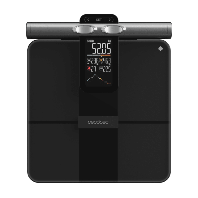 Surface Precision HealthySmart Pro Báscula de Baño Premium con App, Tecnología BIA, 25 Parámetros, Pantalla LCD y 8 Sensores de Alta Precisión