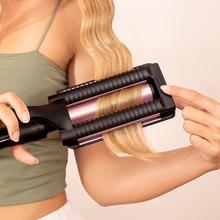 RitualCare 1000 Summer Waves Plancha de Pelo de Ondas Surferas con 3 Barriles con revestimiento de cerámica, 25 mm, y 3 Temperaturas Ajustables