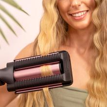 RitualCare 1000 Summer Waves Plancha de Pelo de Ondas Surferas con 3 Barriles con revestimiento de cerámica, 25 mm, y 3 Temperaturas Ajustables