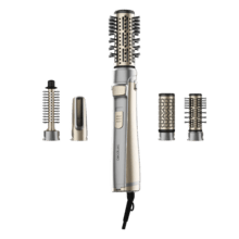 CeramicCare 5in1 AirBrush Gyro Rotierende Warmluftbürste – mit 5 Aufsätzen, Trocknet, lockt, stylt und verleiht Volumen, Bidirektionale Rotation, Keramikbeschichtung, Ionen-Funktion, 1100 W, Kühle Spitze, 3 Temperatur- und Geschwindigkeitsstufen