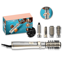 CeramicCare 5in1 AirBrush Gyro Cepillo de Aire Rotativo con 5 Cabezales, Seca, Riza, Moldea y Da Volumen, Función Rotativa, Revestimiento de Cerámica, Función Iónica, 1100W, Punta Fría, 3 Modos de Temperatura y Velocidad