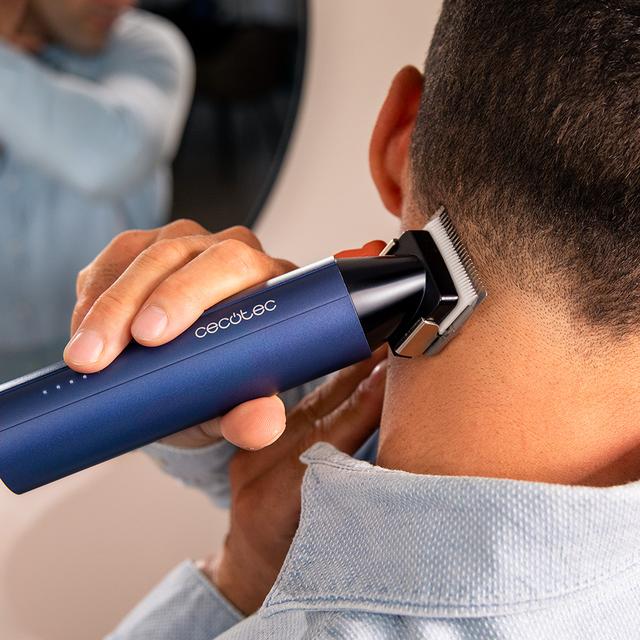 PrecisionCare Expert Tagliacapelli con motore Brushless digitale, 2 velocità, 6 pettini guida, corpo in alluminio, batteria da 2 ore, regolazione della lunghezza da 0,8 a 2 mm, 6700 giri/min.