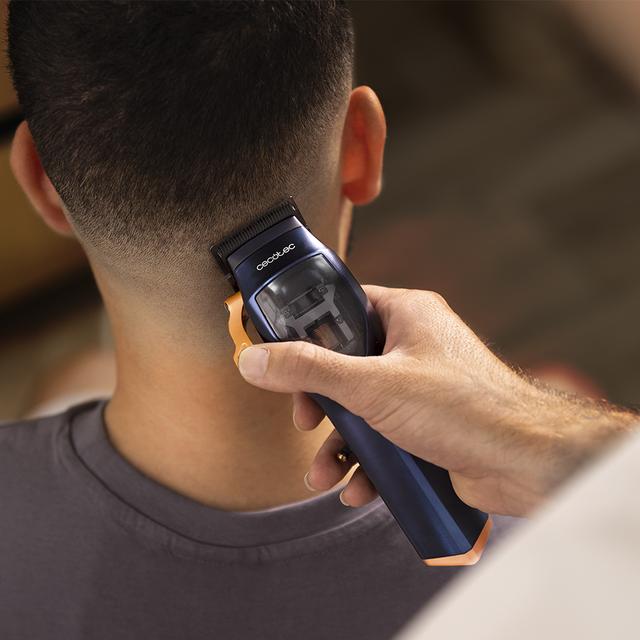 PrecisionCare Expert Vector Cortapelos con motor vector magnético de 9200 rpm, cuchilla DLC de acero inoxidable y cerámica, 90 minutos de autonomía, 4 peines.
