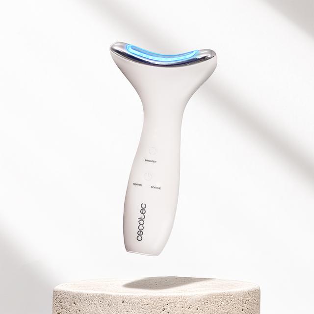FaceCare Face&Neck Pro Lichttherapie-Gesichtsbürste l Gesicht und Hals l 3 Modi l Rotes, blaues und grünes LED-Licht l 5 EMS-Stufen l Vibration l Wärmefunktion