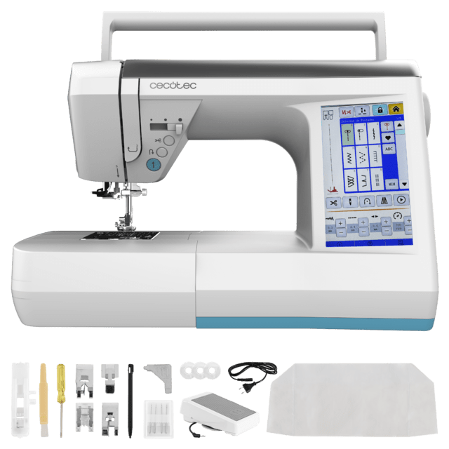BelleCouture 36000 Control BelleCouture 3600 Control – Máquina de Coser Digital con Pantalla Táctil de 7", 360 Puntadas, PedalFree, Enhebrado Automático, Luz LED, Cortador de Hilo, Aguja Arriba/Abajo y Kit de Accesorios Completo