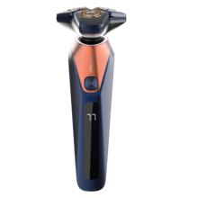 PrecisionCare Saphire Pro Rasoio rotante con base autopulente 3-5 minuti, Include liquido autopulente, Durata di 90 minuti, Lame in titanio