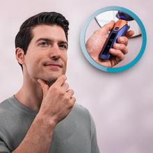 PrecisionCare Saphire Pro Rasoio rotante con base autopulente 3-5 minuti, Include liquido autopulente, Durata di 90 minuti, Lame in titanio