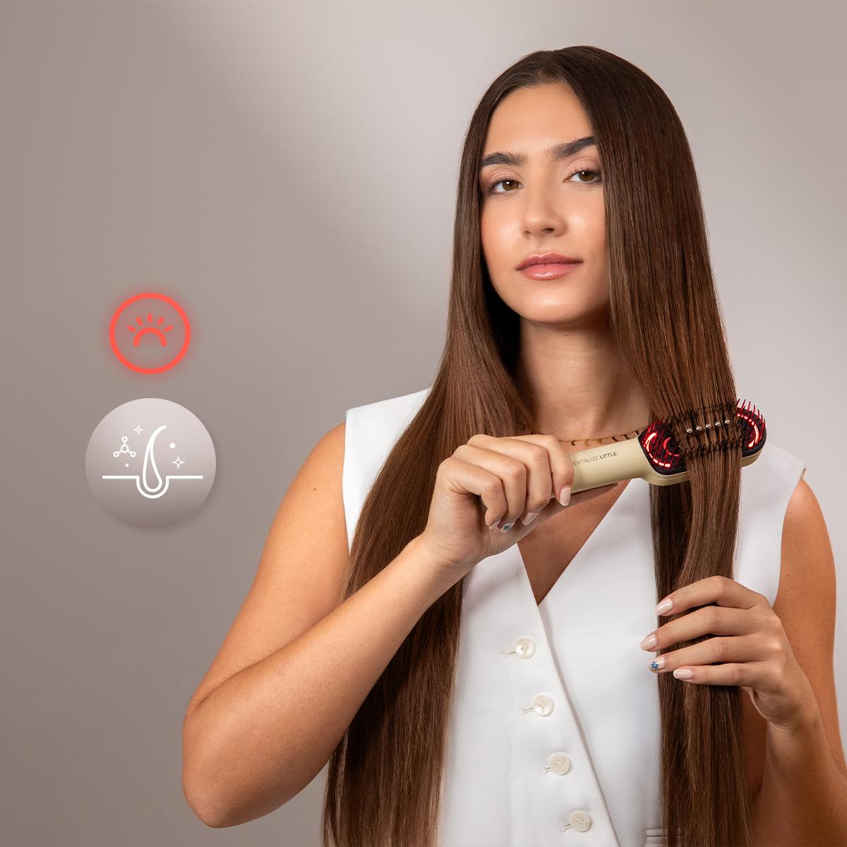 Cepillo CECOTEC HairCare Revitalize Little con luz roja para cuidado del cabello