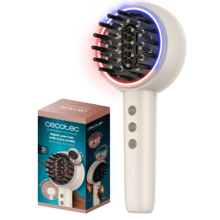 HairCare Revitalize TotalCare, Cepillo Reparador con Microcorrientes EMS, Luz LED Roja y Azul, Aplicador de Serum y 5 Niveles de Intensidad, Nutre, Reafirma y Fortalece el Cabello desde la Raíz
