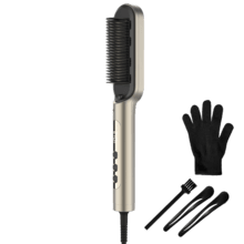 InstantCare Lisse IonTech Cepillo Alisador con Tecnología de Iones, 9 Ajustes de Temperatura (130ºC–210ºC), Revestimiento Cerámico, 23 Dientes, Calentamiento en 30s, Chips Inteligentes, Antiquemaduras, Incluye Guante y Clips