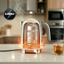 Thermosense Oval Hervidor de agua de 1,7 litros, cuerpo de acero inoxidable y con 2200 W.