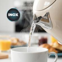 Thermosense Oval Hervidor de agua de 1,7 litros, cuerpo de acero inoxidable y con 2200 W.