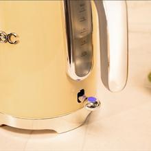 Thermosense Oval Hervidor de agua de 1,7 litros, cuerpo de acero inoxidable y con 2200 W.