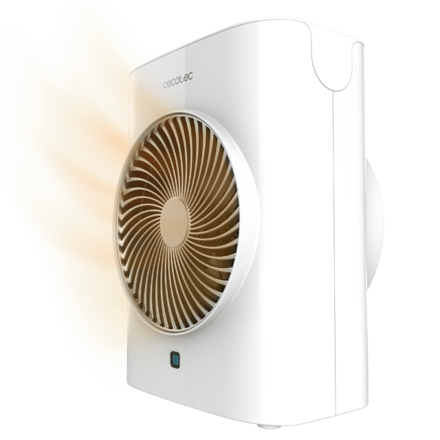 ReadyWarm 2077 Max Force Smart White Chauffage soufflant de 2000 W avec 2 niveaux de puissance, 3 modes de fonctionnement, écran LED et télécommande.