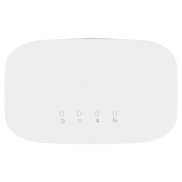 ReadyWarm 2077 Max Force Smart White Chauffage soufflant de 2000 W avec 2 niveaux de puissance, 3 modes de fonctionnement, écran LED et télécommande.