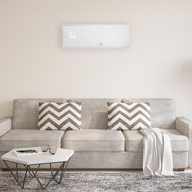 Ready Warm 5310 PowerBox Ceramic Keramisches Wandheizgerät mit LED Bildschirm. 2000 W. Fernbedienung. 3 Modi. 24 Std. Zeitschaltuhr. Oszillation.  IP23.