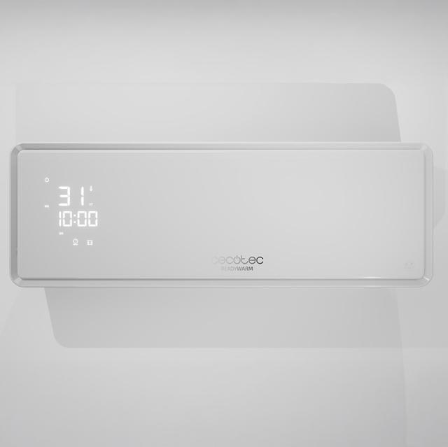 Ready Warm 5310 PowerBox Ceramic Keramisches Wandheizgerät mit LED Bildschirm. 2000 W. Fernbedienung. 3 Modi. 24 Std. Zeitschaltuhr. Oszillation.  IP23.