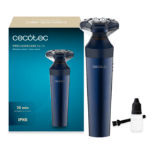 PrecisionCare Elit: Afeitadora Rotativa, 70 minutos de autonomía, Cuchillas de acero inoxidable, IPX6