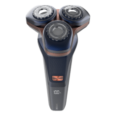 PrecisionCare Aluminum Afeitadora Rotativa con Tecnología de Cuchillas para Pelo Largo y Corto, Pantalla LED Inteligente, 2 Velocidades, 8500 RPM, 2h de Autonomía, Cabezal Magnético y Revestimiento de Titanio