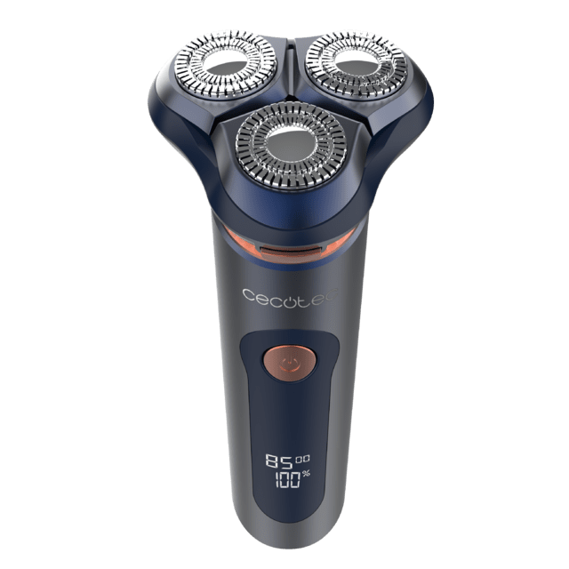 PrecisionCare Aluminium Pro: Afeitadora Rotativa, 80 mins de Autonomía, Pantalla, Cuchillas de Titanio, Base de carga