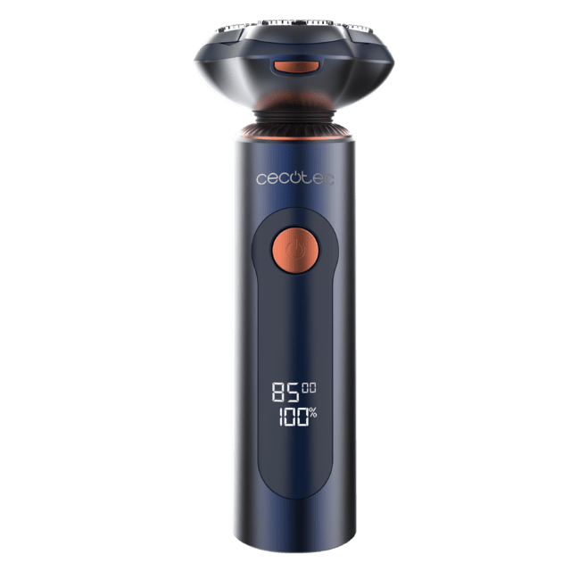 PrecisionCare Aluminium Pro: Afeitadora Rotativa, 80 mins de Autonomía, Pantalla, Cuchillas de Titanio, Base de carga