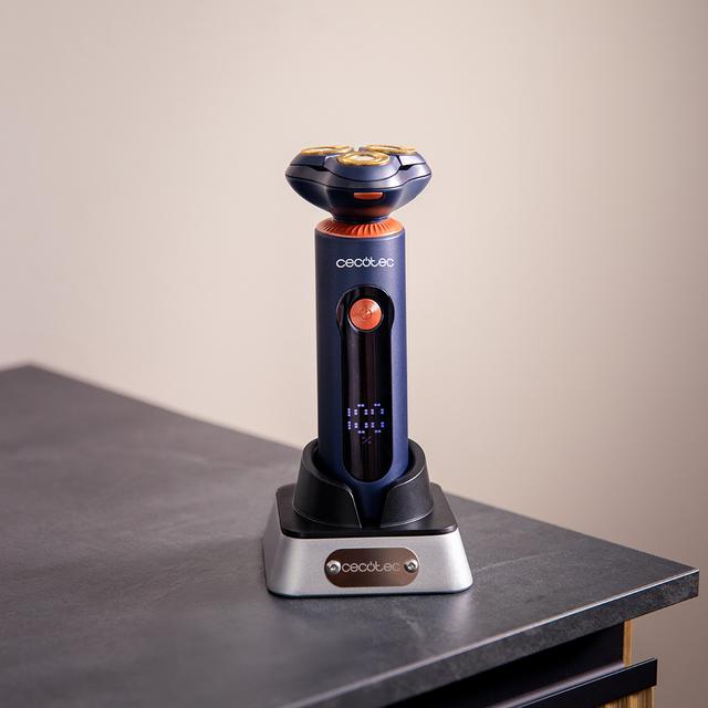 PrecisionCare Aluminium Pro: Afeitadora Rotativa, 80 mins de Autonomía, Pantalla, Cuchillas de Titanio, Base de carga
