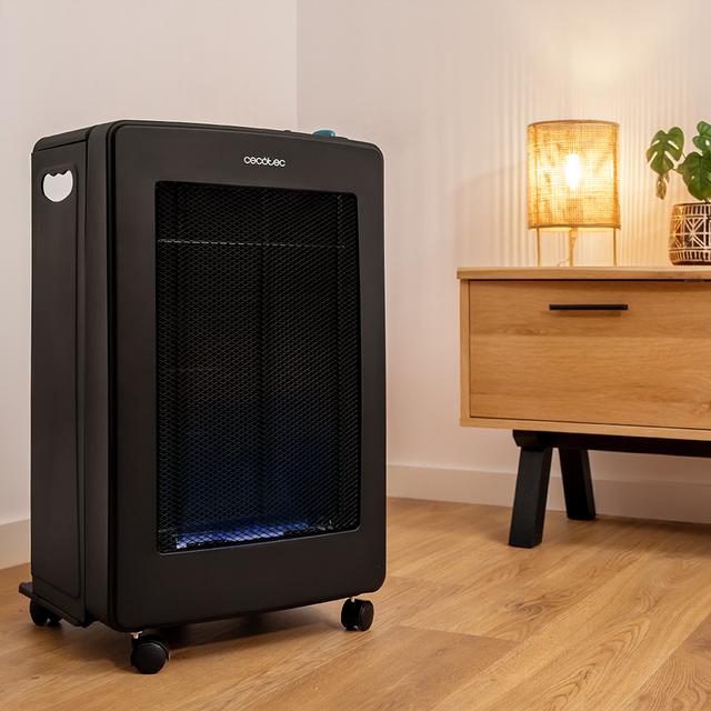 ReadyWarm 4500 BlueFlame Foldable Estufa de gas de llama azul plegable con 4200 W, 2 niveles de potencia, encendido piezoeléctrico y triple sistema de seguridad.