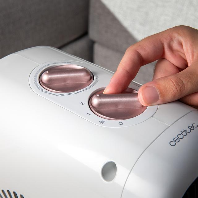 ReadyWarm 600 Lagoon Calefactor cerámico de 2000 W con Ceramic Technology con 2 niveles y termostato regulable.